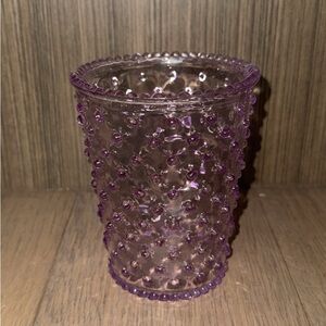 Purple Glass Hobnail Tumbler